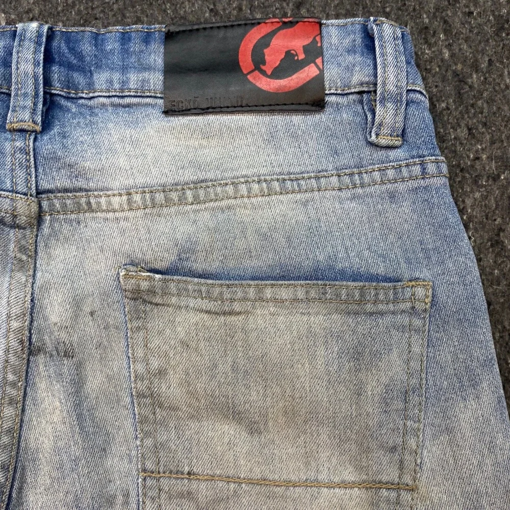 Ecko Unltd Jeans 29‎ Mens Light Wash Athletic Distressed Faded Streetwear Denim